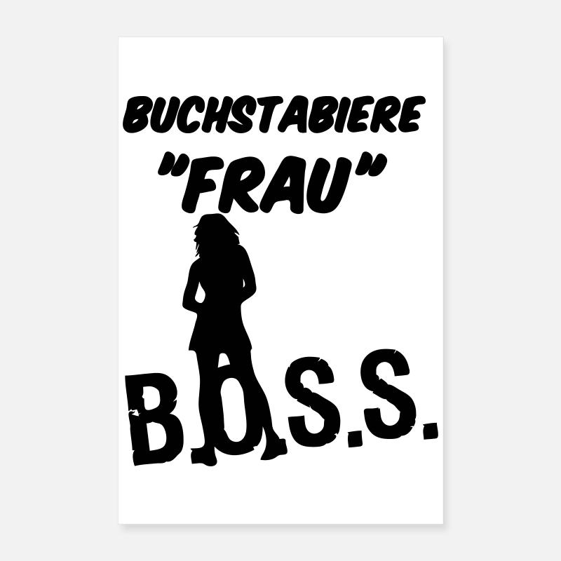 Frau Spruch Geschenk Poster 40x60 cm