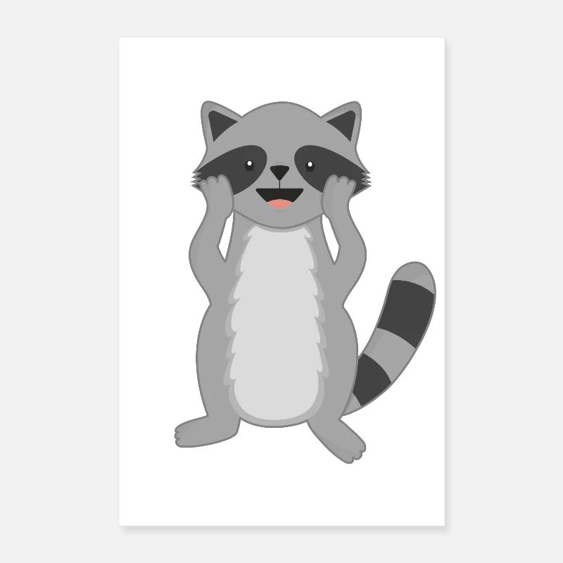 Ratons laveurs Poster 40 x 60 cm