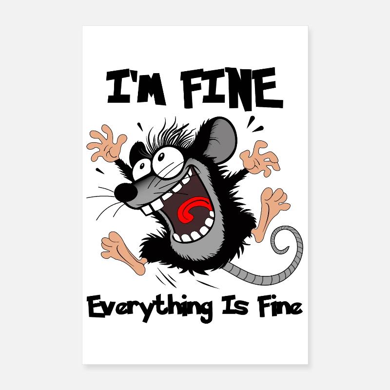 Souris trépidante Poster 40 x 60 cm