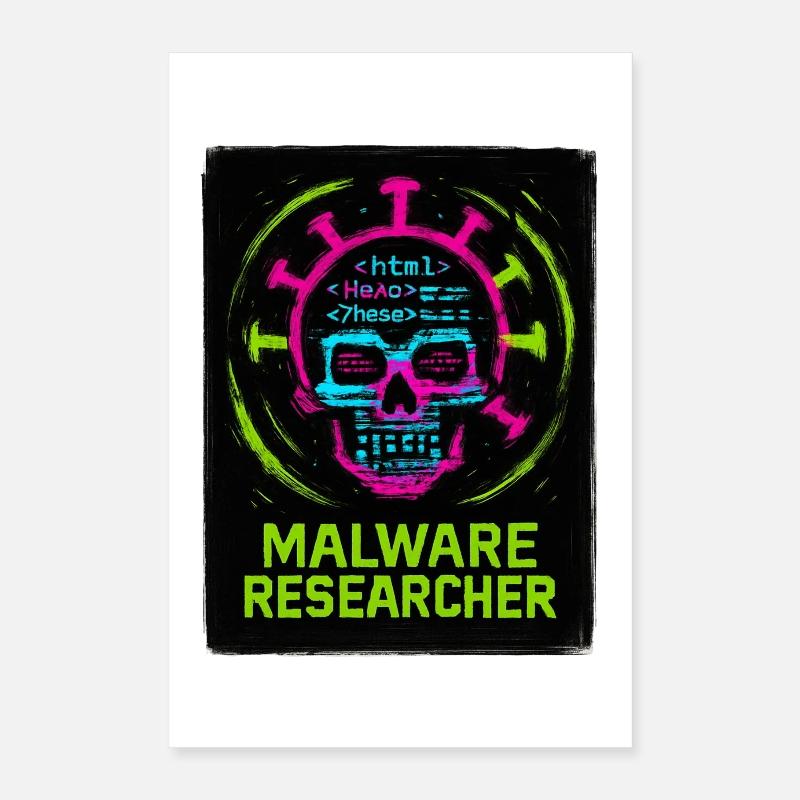 Cybersécurité : Malware Researcher Poster 40 x 60 cm