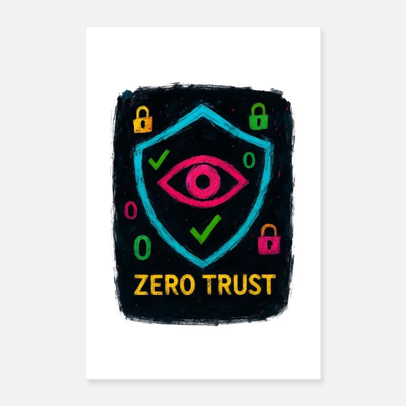 Cybersecurity: Zero Trust Poster 16" x 24" (40x60 cm)