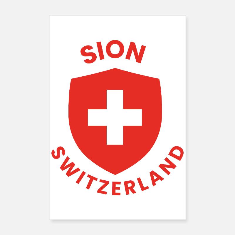 Sion Schweizer Schildemblem Poster 40x60 cm