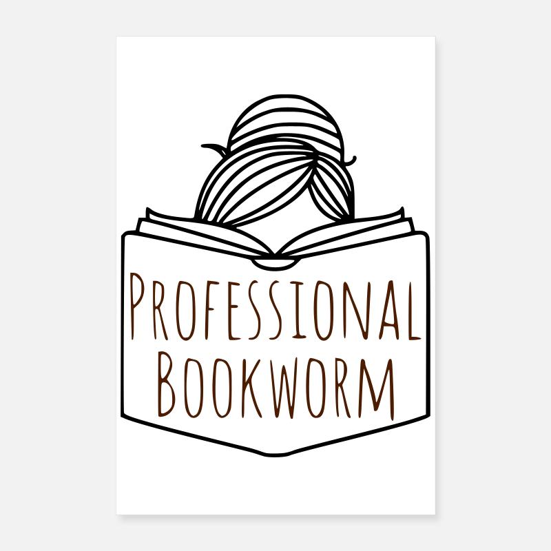 Un ver de bibliothèque professionnel Poster 40 x 60 cm