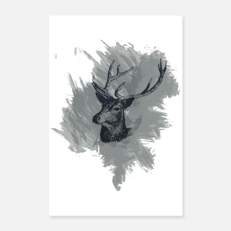 Hirschkopf - Prachtexemplar Poster 40x60 cm