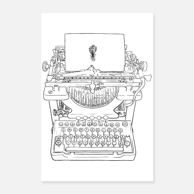 L’amour de la machine à écrire Poster 40 x 60 cm
