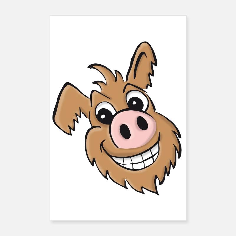 Pig dog - friendly Poster 16" x 24" (40x60 cm)