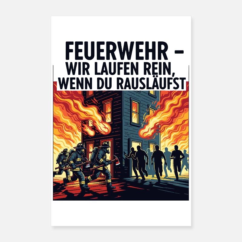 Pompiers : Nous arrivons Poster 40 x 60 cm