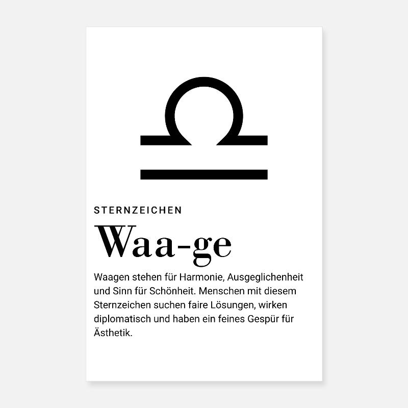 Signe du zodiaque Balance Poster 40 x 60 cm