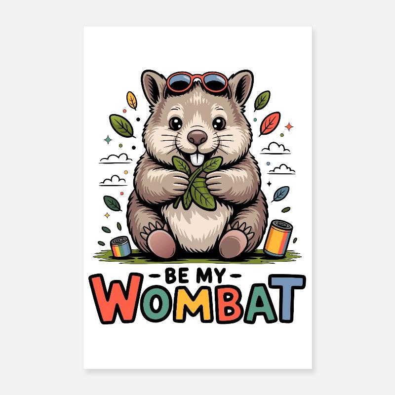 Doux amour de Wombat Poster 40 x 60 cm