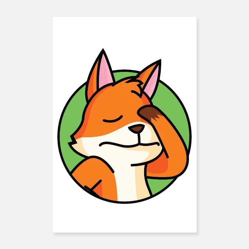 Facepalm Fox Poster 40 x 60 cm