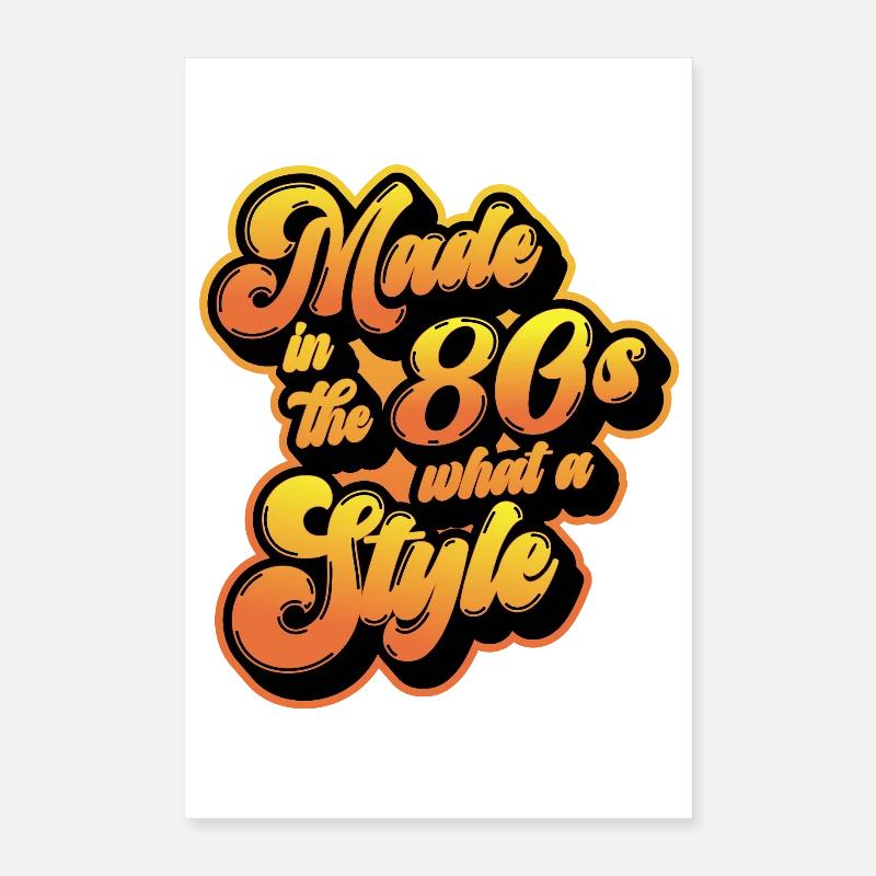 Made in the 80s Fin farbenfroh Poster 40x60 cm