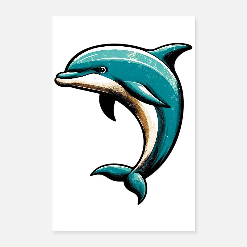 Dolphin Poster 16" x 24" (40x60 cm)