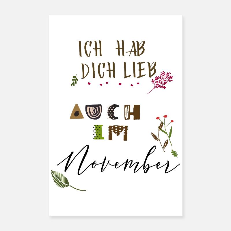 Ich hab dich lieb  Poster 40x60 cm