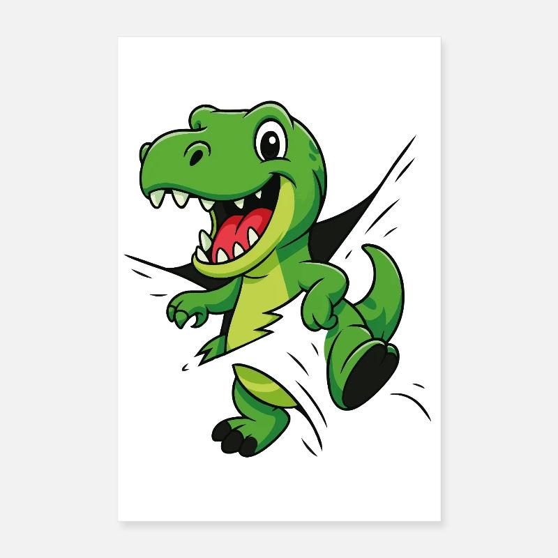 Comic Dino – For Little Explorers & Explorers Poster 16" x 24" (40x60 cm)