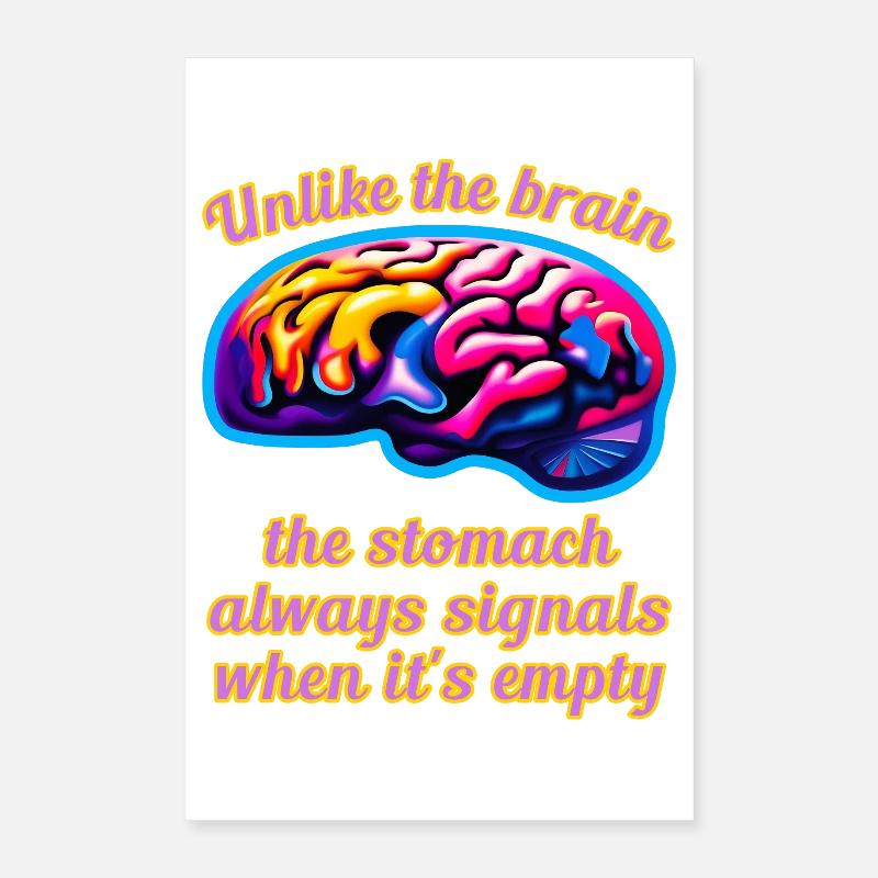 Brain & Stomach A Poster 16" x 24" (40x60 cm)