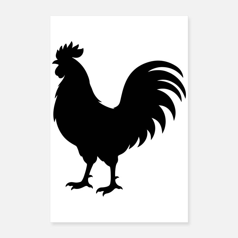 Hahn Silhouette Poster 40x60 cm