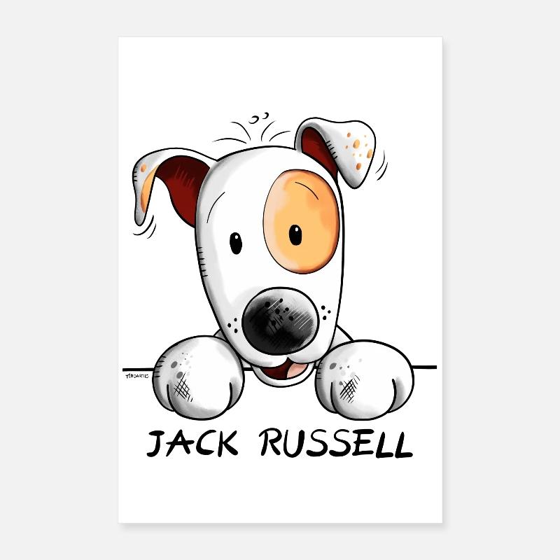 Funny Jack Russell Comic Poster 16" x 24" (40x60 cm)