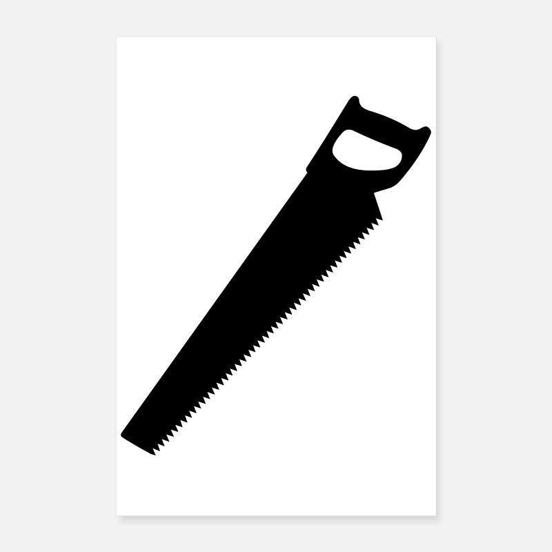 Logo de scie pour menuisier ou menuisier Poster 40 x 60 cm