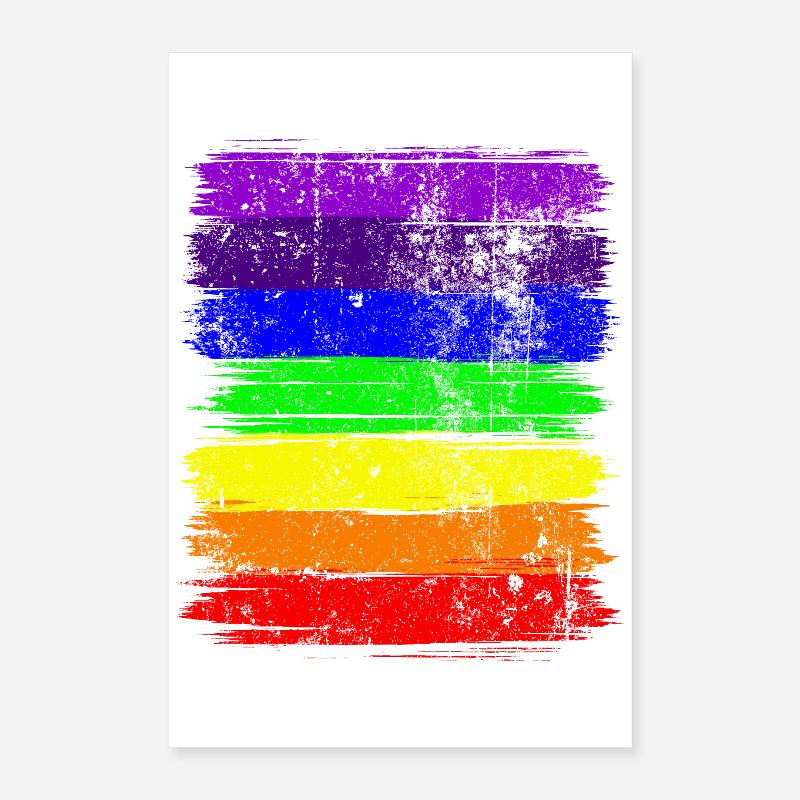Rayures Vivid Pride Poster 40 x 60 cm