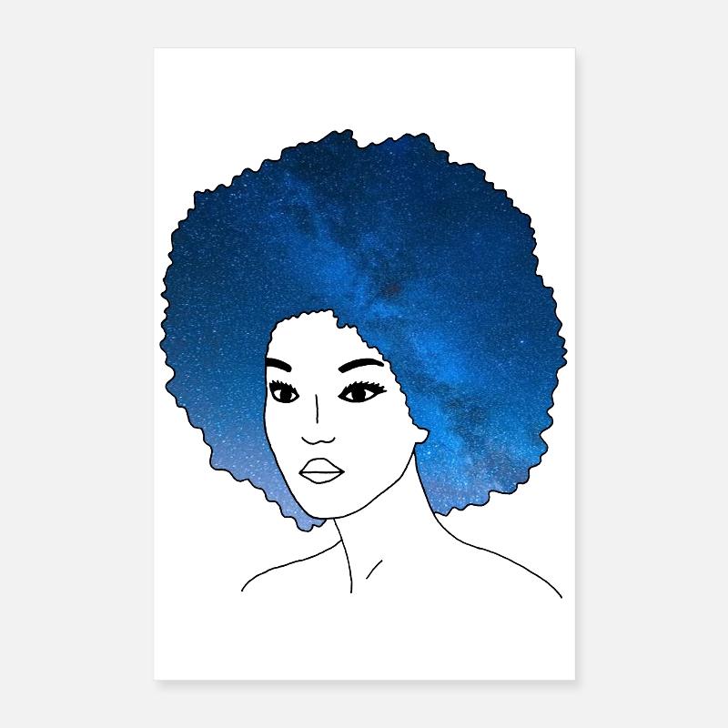 Chevelure étoilée Poster 40 x 60 cm
