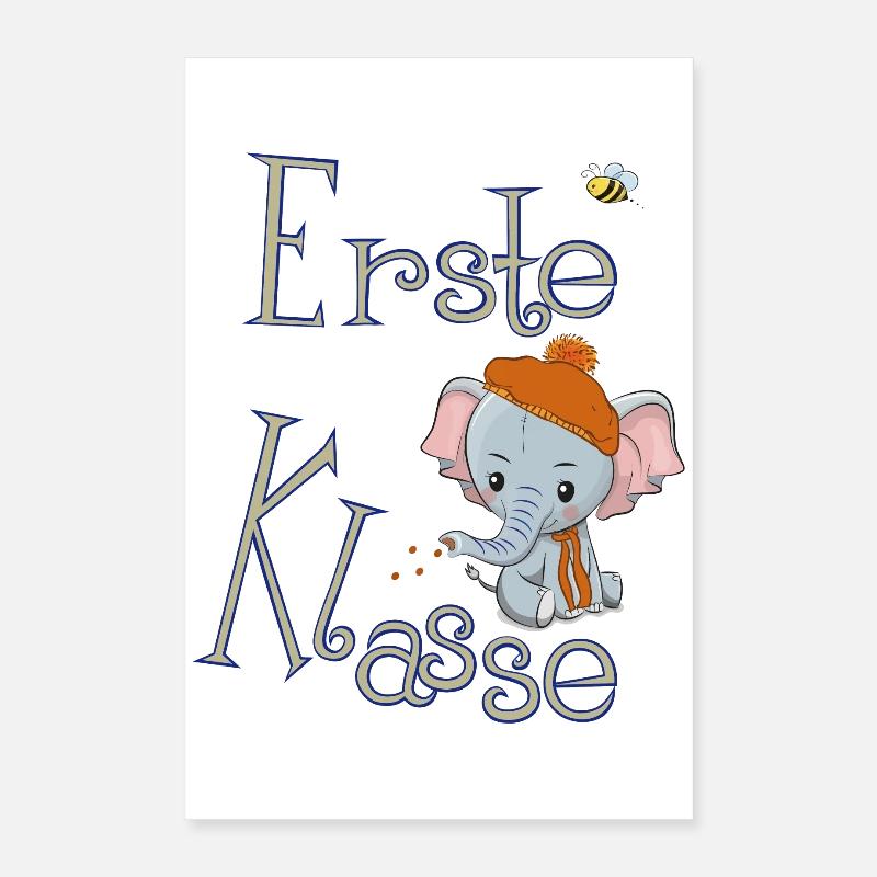 Première classe, éléphant Poster 40 x 60 cm