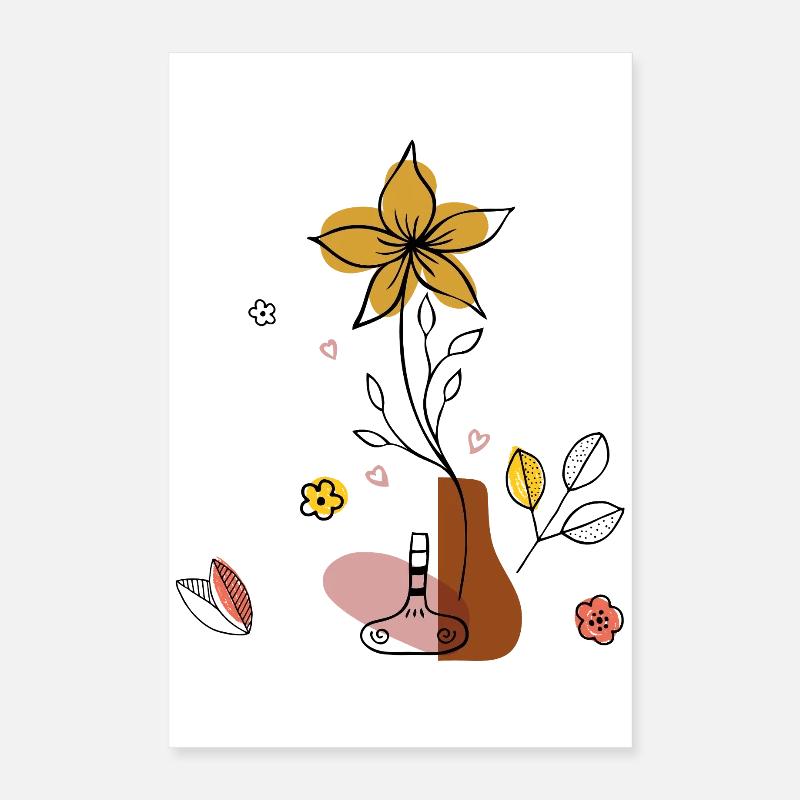 Vase à fleurs Poster 40 x 60 cm