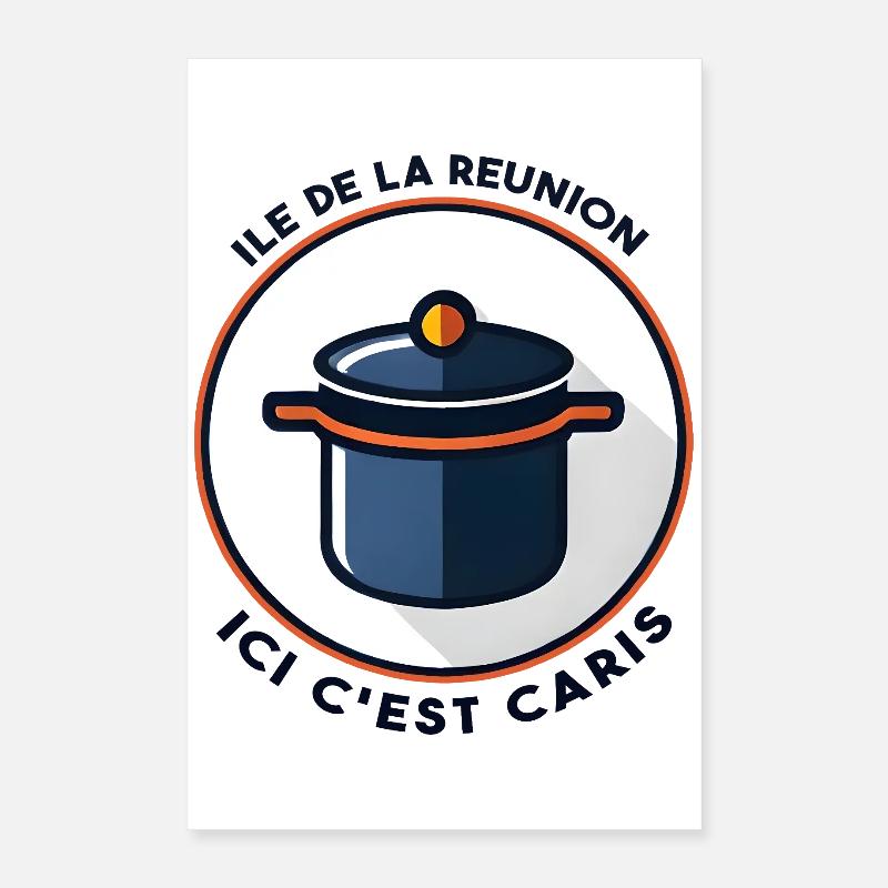 Fierté Ile de la Réunion Idée de Cadeau Poster 40 x 60 cm