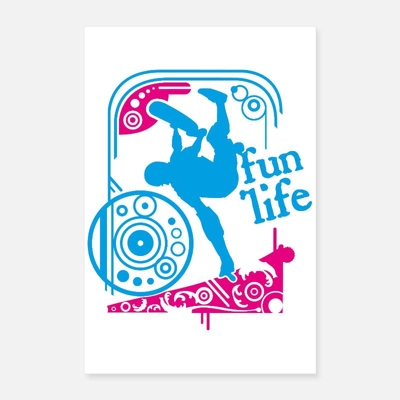 Skate von Helfspawn Poster 40x60 cm