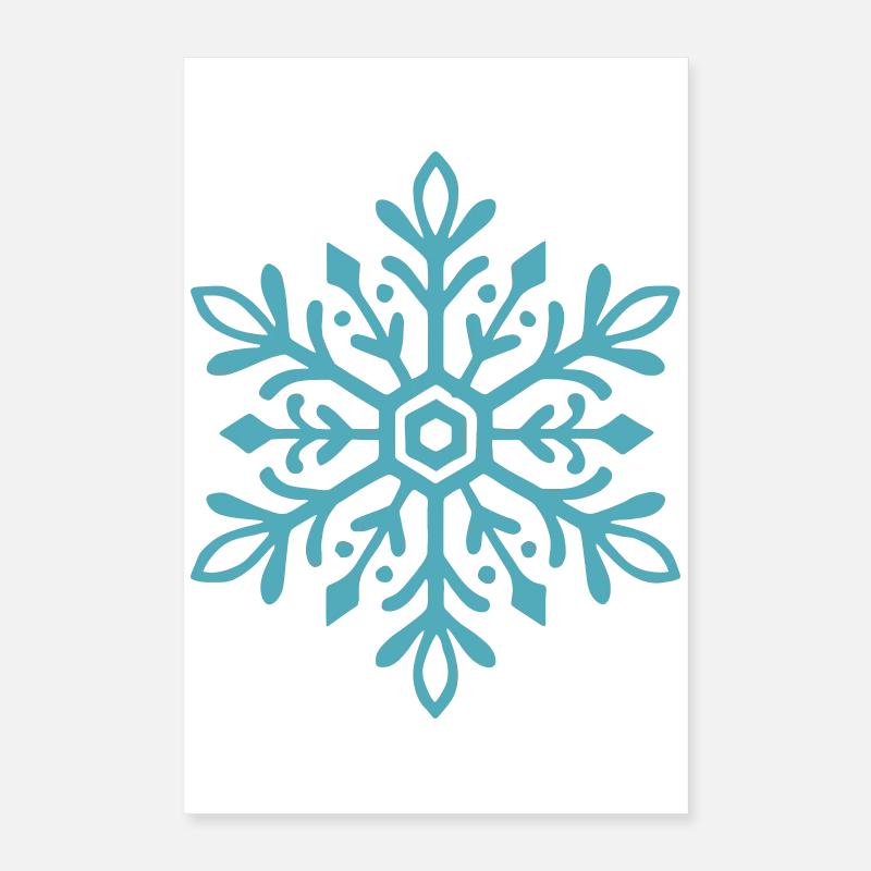 Flocon de neige | Montagne  | Ski | Snowboard Poster 40 x 60 cm
