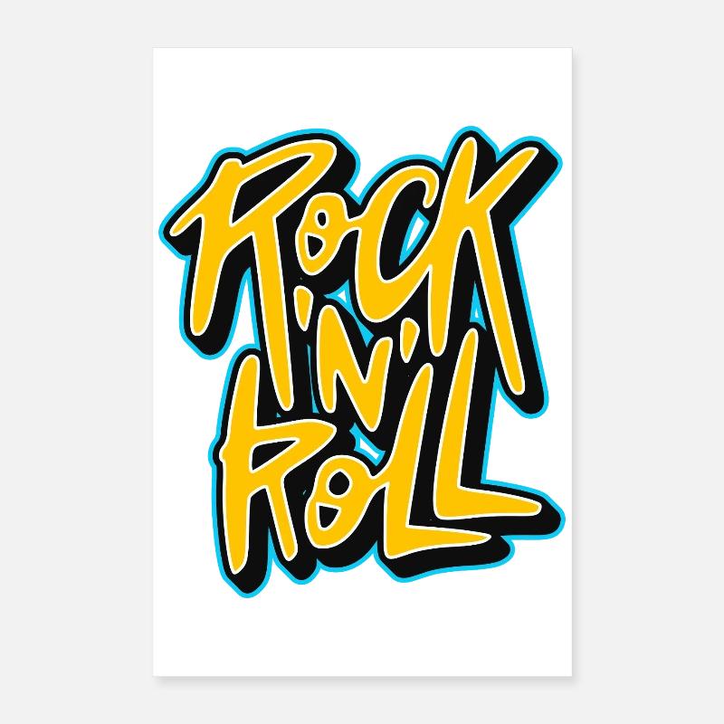 Logo du texte Graffiti Rock 'n' Roll Poster 40 x 60 cm
