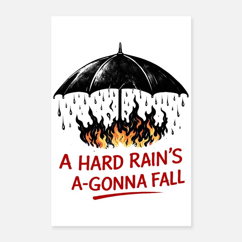 Fire Regeb under Umbrella Poster 16" x 24" (40x60 cm)