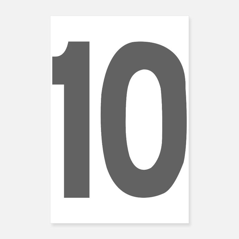 10 Numéros Poster 40 x 60 cm