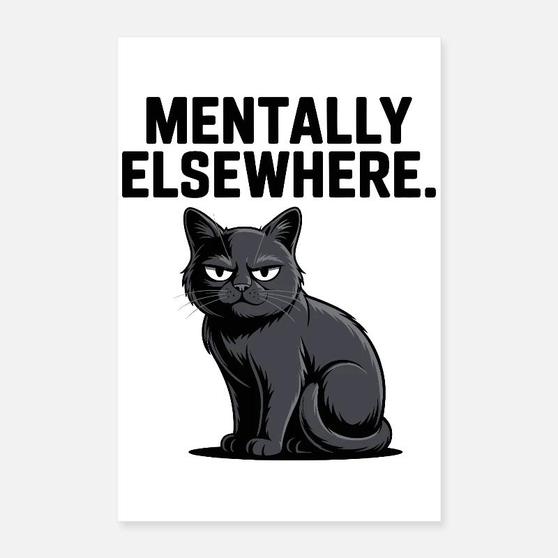 Mental anderswo Katzentee Poster 40x60 cm