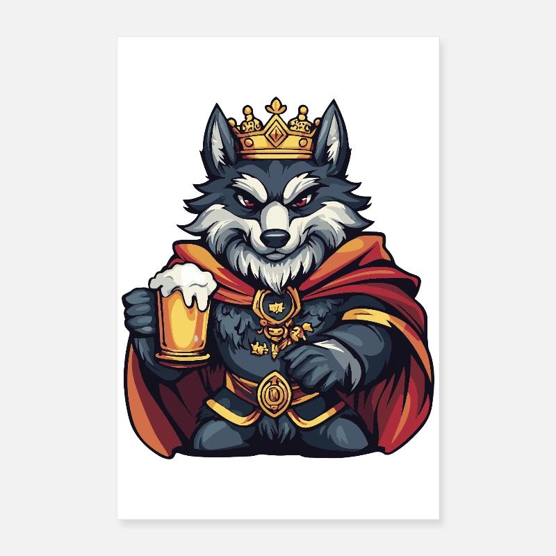 Roi de la Bière de Loup Poster 40 x 60 cm