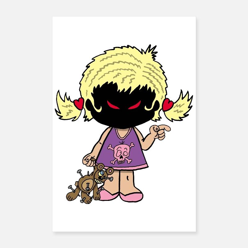 Dämonisches kleines Mädchen Poster 40x60 cm