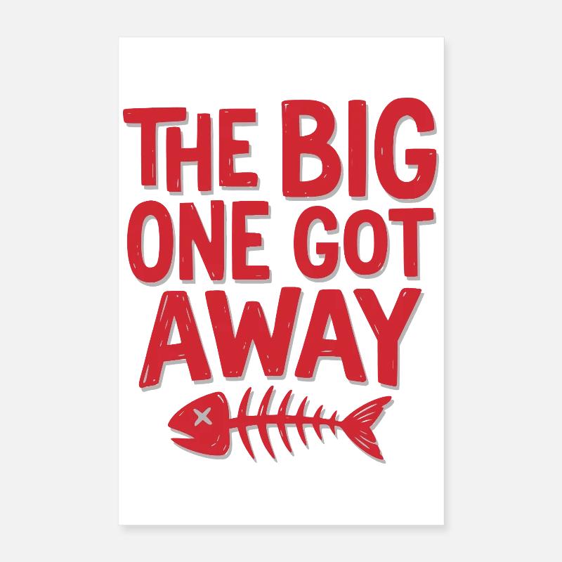 Le Grand s’est échappé, chemise rouge de pêcheur, sweat à capuche Poster 40 x 60 cm