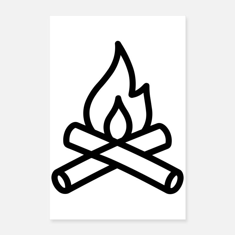 feu de camp Poster 40 x 60 cm