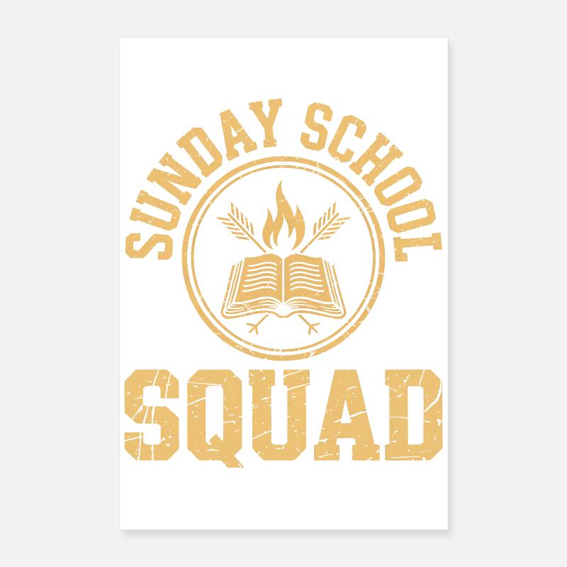 Sunday School Squad Logo Poster 16" x 24" (40x60 cm)