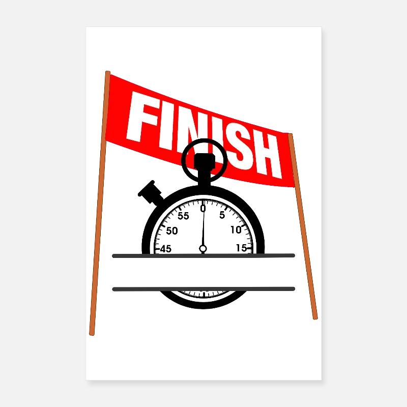 Temps d’arrivée de la course – Édition chronomètre Poster 40 x 60 cm