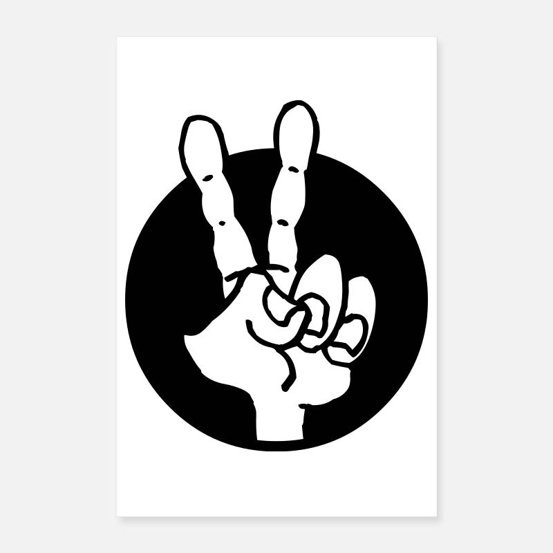 Hand peace Poster 40 x 60 cm
