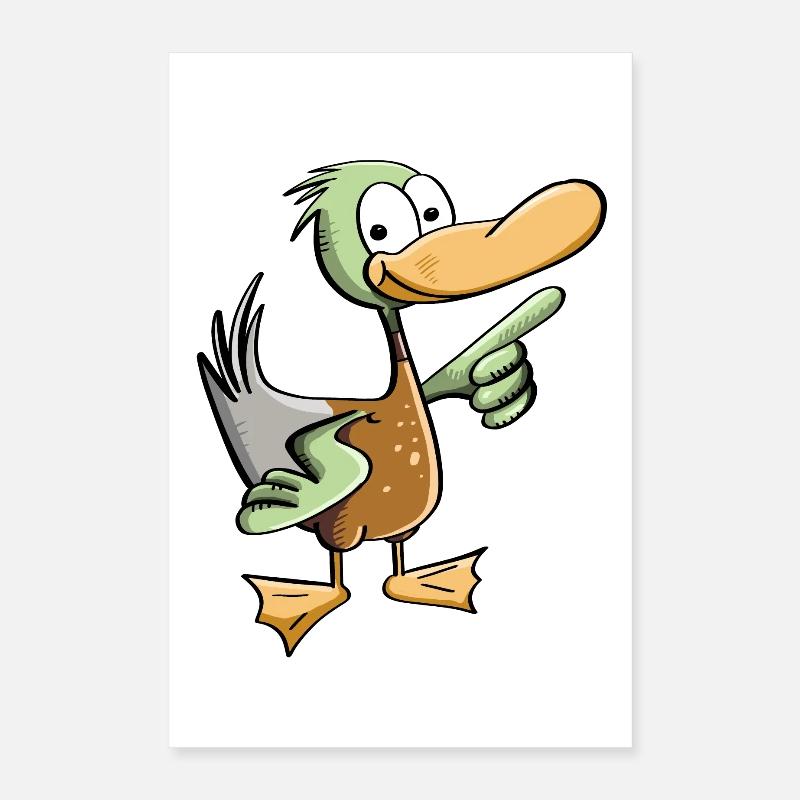 drôle - canard comique Poster 40 x 60 cm