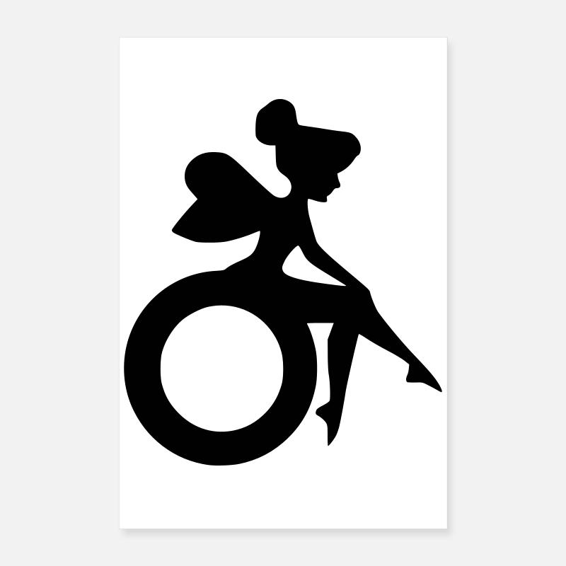 Image d’une fée en fauteuil roulant # Poster 40 x 60 cm