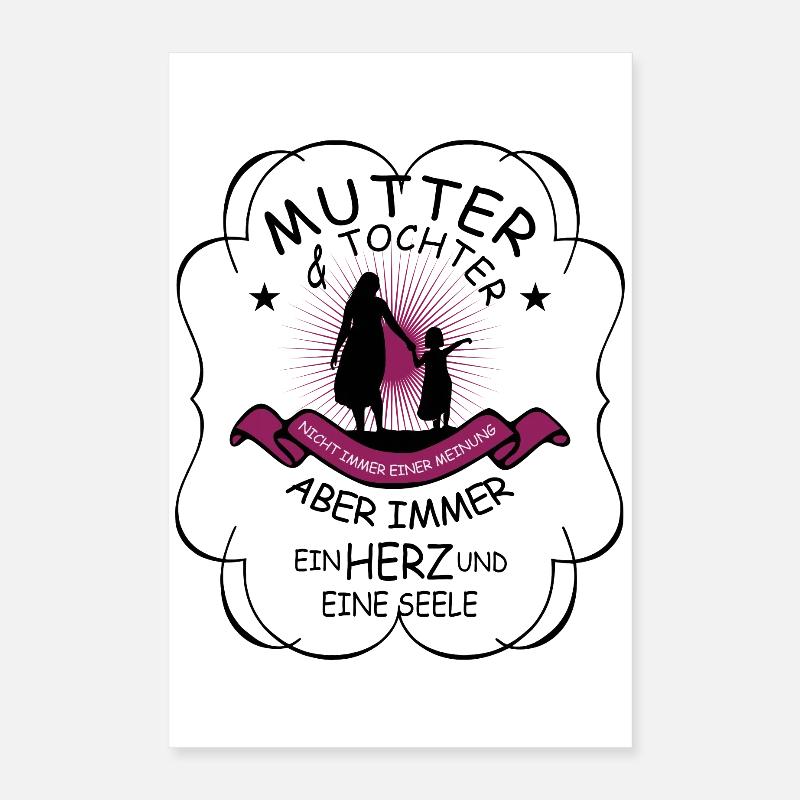 Mutter und Tochter Poster 40x60 cm