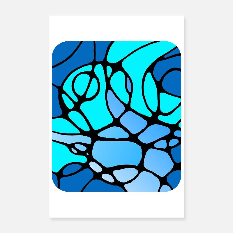 Conception abstraite moderne neurographique Poster 40 x 60 cm