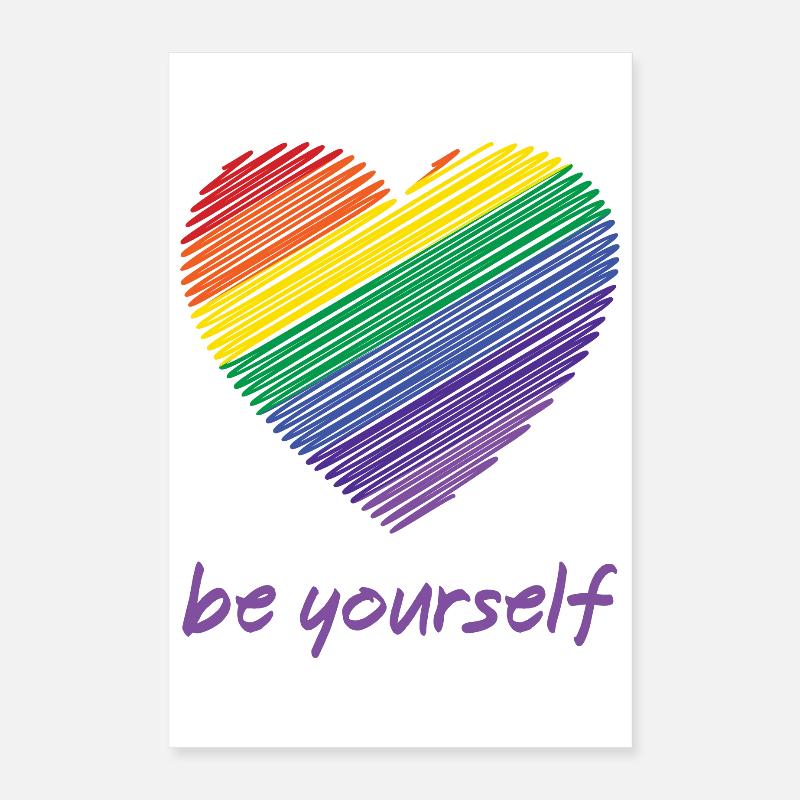 Pride Month LGBTQ - Sei du selbst Poster 40x60 cm