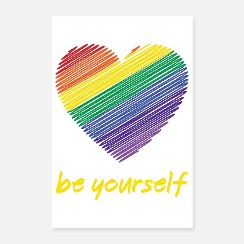 Pride Month LGBTQ - Be Yourself Poster 16" x 24" (40x60 cm)