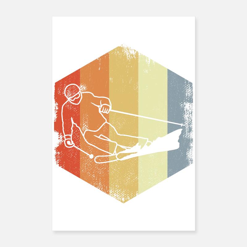Skiing Poster 16" x 24" (40x60 cm)