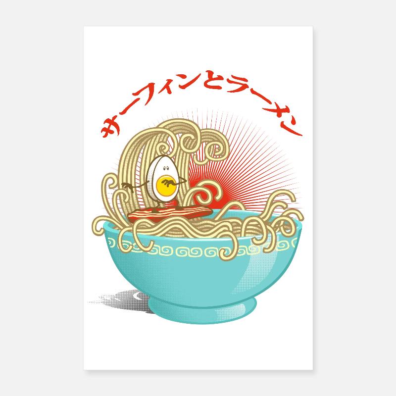 Surf et ramens Poster 40 x 60 cm