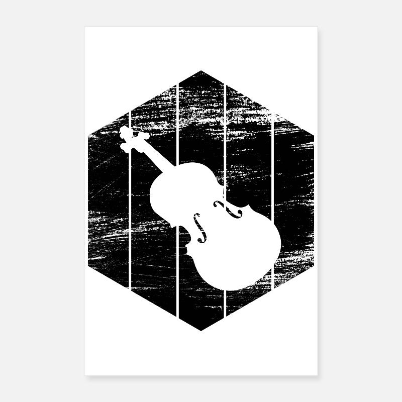 Violin Drawing Poster 16" x 24" (40x60 cm)