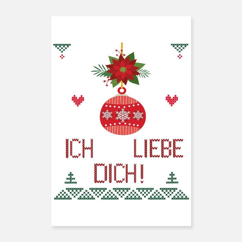 Weihnachten, ich liebe Dich, Christmas Poster 40x60 cm